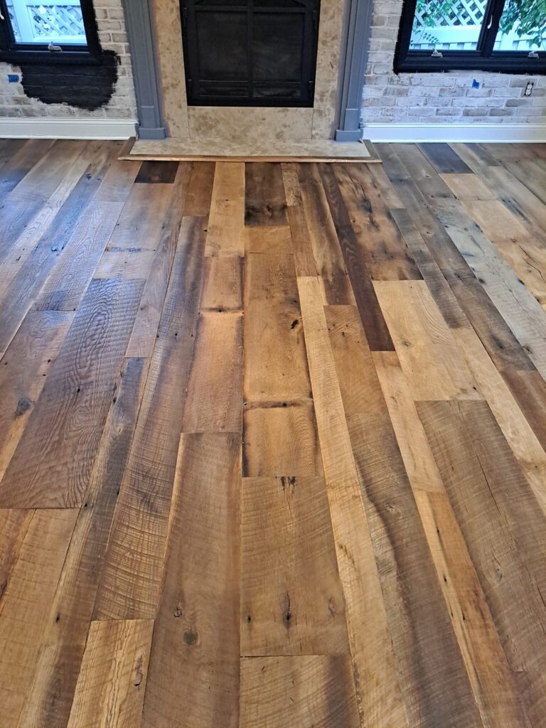 Virgen Floors - Dining room floor installation after