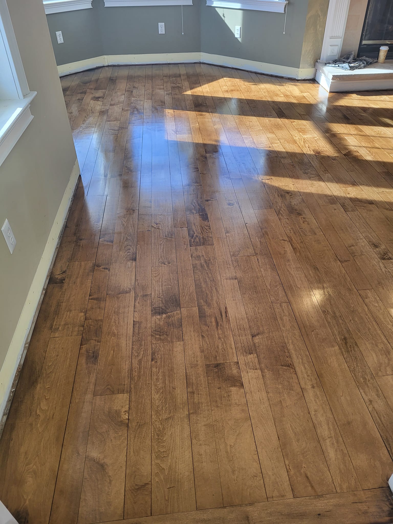 hardwood flooring staining